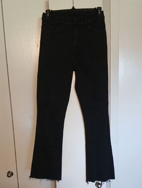 MOTHER Black High-Rise Flare Jeans